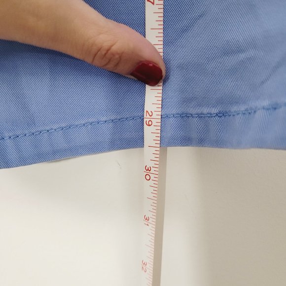 Talbots Petite Vintage Straight Leg Denim Capri Pants Light Blue Stretch Retro 4 - Picture 9 of 13